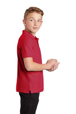 Y100 Port Authority 4.4-ounce Youth Core Classic Pique Polo Rich Red