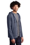 ST293 Sport-Tek PosiCharge Tri-Blend Wicking Fleece Full-Zip Hooded Jacket True Navy Heather