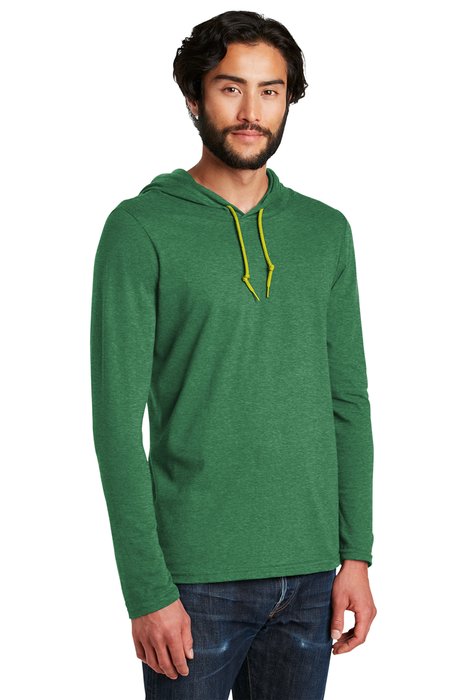 987 Anvil 4.3 ounce 100% Cotton T-Shirt Heather Green/ Neon Yellow