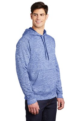 ST225 Sport-Tek PosiCharge Electric Heather Fleece Hooded Pullover True Royal Electric