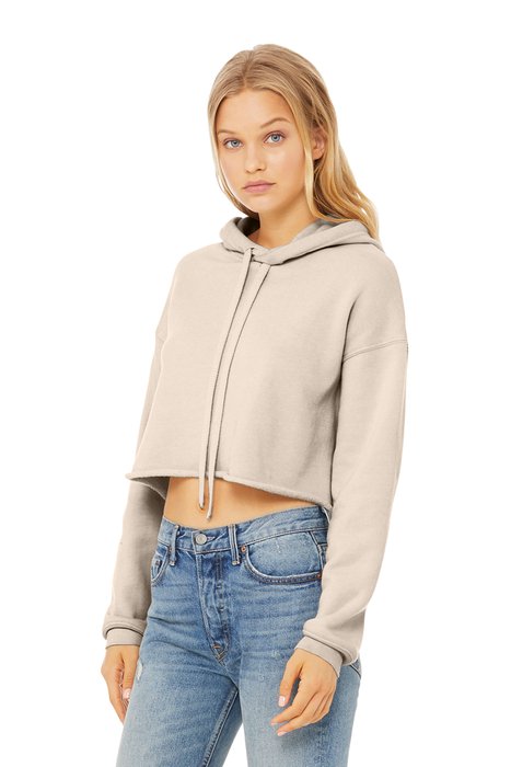 BC7502 BELLA+CANVAS Women's Sponge Fleece Cropped Fleece Hoodie Heather Dust