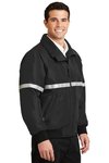 J754R Port Authority Challenger Jacket with Reflective Taping True Black/ True Black/ Reflective