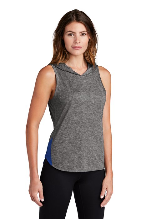 LST410 Sport-Tek Jersey Knit T-Shirt True Royal/ Dark Grey Heather