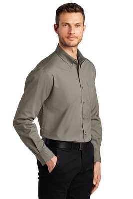 S600T Port Authority Long Sleeve Twill Shirt Khaki