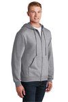 993M JERZEES NuBlend Full-Zip Hooded Sweatshirt Athletic Heather