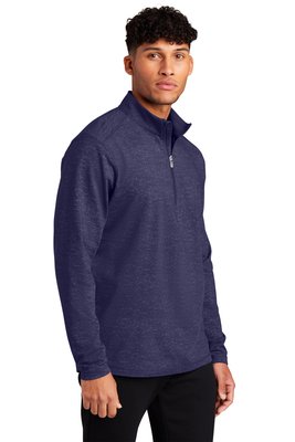 ST855 Sport-Tek Sport-Wick Stretch Reflective Heather 1/2-Zip Pullover True Navy