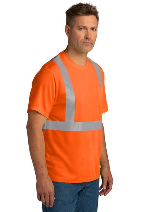 CS200 CornerStone ANSI 107 Class 2 100% Polyester 4.1-ounce T-Shirt Safety Orange