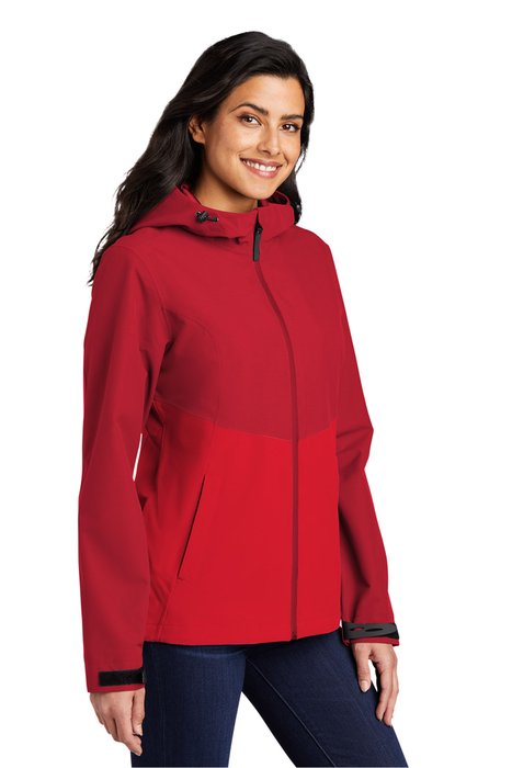 L406 Port Authority Ladies Tech Rain Jacket Sangria/ True Red