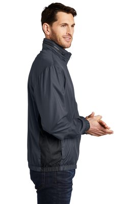 J330 Port Authority Core Colorblock Wind Jacket Battleship Grey/ Black
