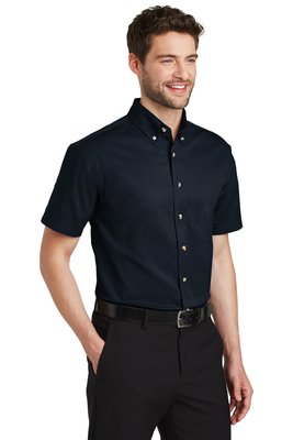 S500T Port Authority Short Sleeve Twill Shirt Classic Navy