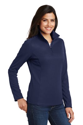 L806 Port Authority Ladies Pinpoint Mesh 1/2-Zip True Navy
