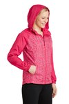 LST40 Sport-Tek Ladies Heather Colorblock Raglan Hooded Wind Jacket Pink Raspberry Heather/ Pink Raspberry