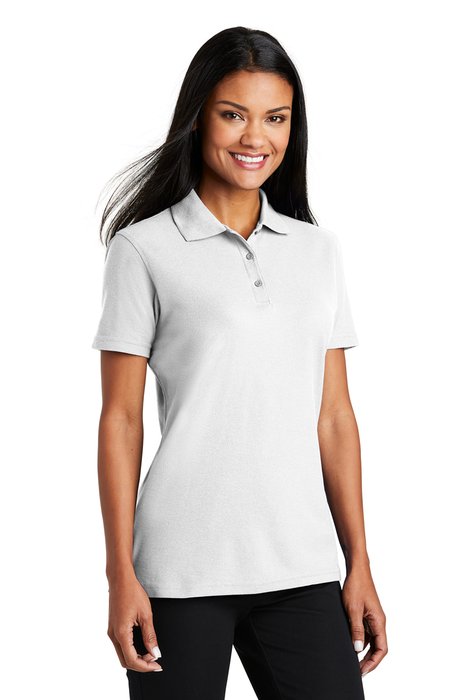L510 Port Authority 5.6-ounce Ladies Stain-Resistant Polo White