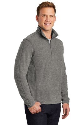 F234 Port Authority Heather Microfleece 1/2-Zip Pullover Pearl Grey Heather