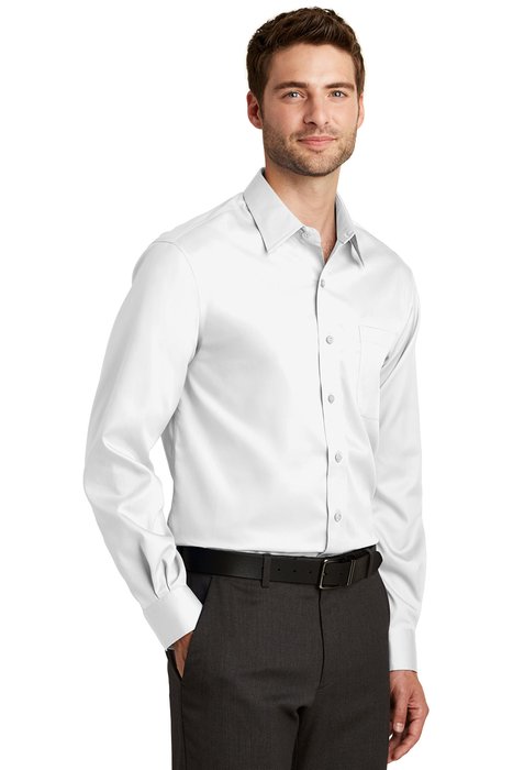 S638 Port Authority Non-Iron Twill Shirt White