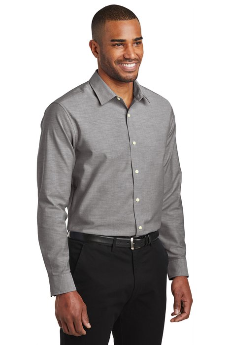 S661 Port Authority Slim Fit SuperPro Oxford Shirt Black