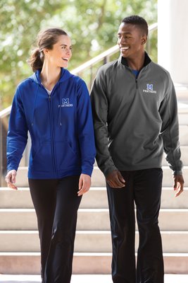 ST238 Sport-Tek Sport-Wick Fleece Full-Zip Hooded Jacket Dark Smoke Grey