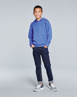 DT6100Y District Youth V.I.T Fleece Hoodie Royal Frost