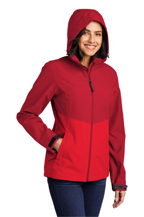 L406 Port Authority Ladies Tech Rain Jacket Sangria/ True Red