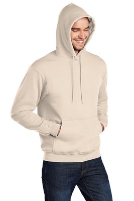 PC78H Port & Company Core Fleece Pullover Hooded Sweatshirt Natural