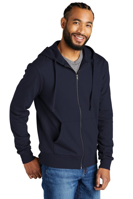 AL4002 AllMade Allmade Unisex Organic French Terry Full-Zip Hoodie Night Sky Navy