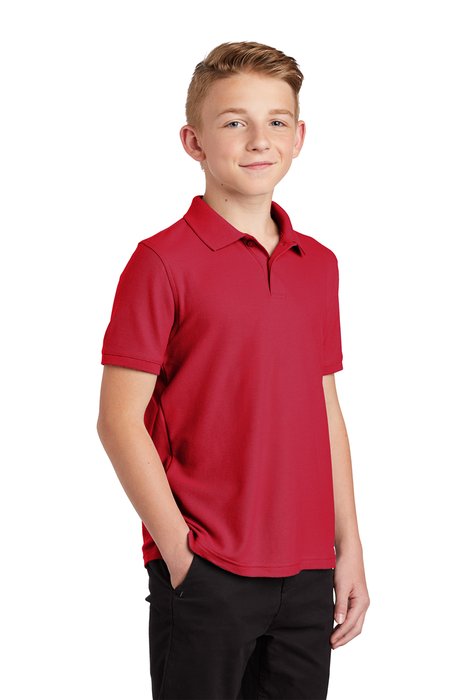 Y100 Port Authority 4.4-ounce Youth Core Classic Pique Polo Rich Red