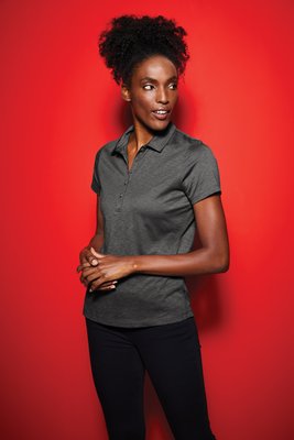 LST530 Sport-Tek 4.4-ounce Ladies PosiCharge Strive Polo Silver