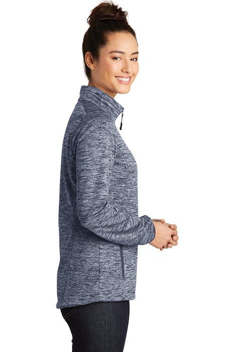LST30 Sport-Tek Ladies PosiCharge Electric Heather Soft Shell Jacket True Navy Electric