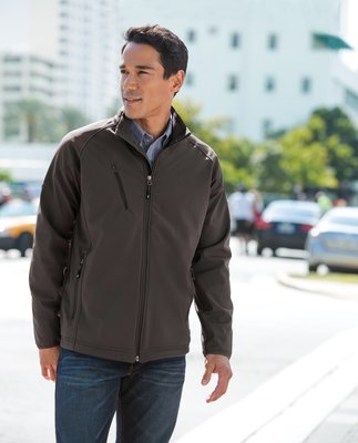 J705 Port Authority Textured Soft Shell Jacket Insignia Blue