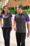 LST652 Sport-Tek 3.8-ounce Ladies Colorblock Micropique Sport-Wick Polo Iron Grey/ True Red