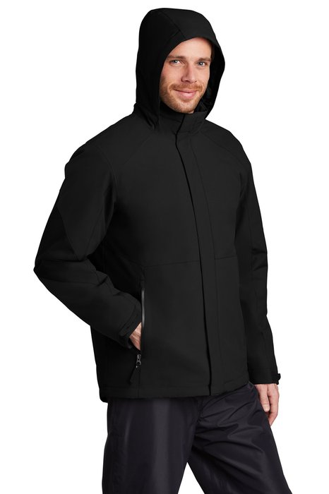 J405 Port Authority Insulated Waterproof Tech Jacket Deep Black