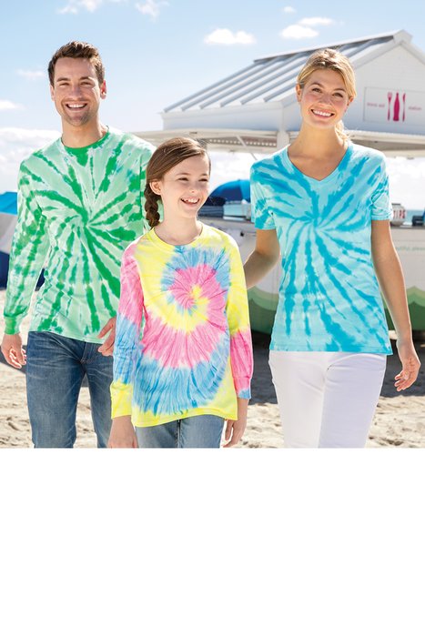 PC147Y Port & Company 5.4-ounce 100% Cotton T-Shirt Ocean Rainbow
