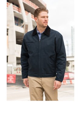 TLJ763 CornerStone Tall Duck Cloth Work Jacket Navy/ Black