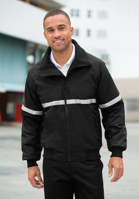 J754R Port Authority Challenger Jacket with Reflective Taping True Black/ True Black/ Reflective