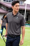 K111 Port Authority 4.5-ounce Dry Zone UV Micro-Mesh Tipped Polo White/ Deep Black