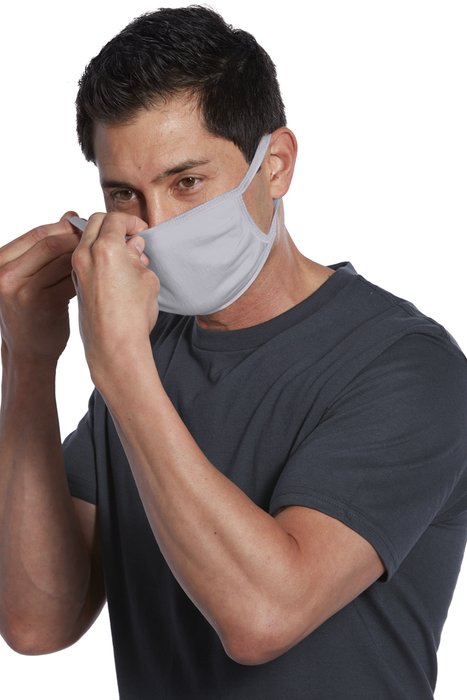 PAMASK05 Port Authority Cotton Knit Face Mask (5 Pack) Silver