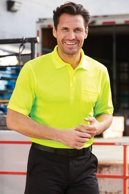 CS412P CornerStone 6.6-ounce Select Snag-Proof Pocket Polo Safety Yellow