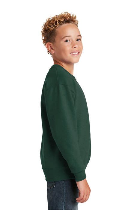 562B JERZEES Youth NuBlend Crewneck Sweatshirt Forest Green