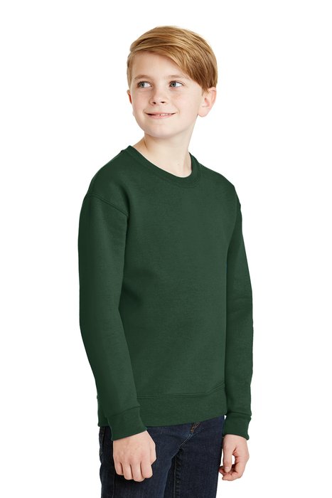 562B JERZEES Youth NuBlend Crewneck Sweatshirt Forest Green