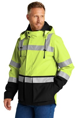 CSJ502 CornerStone ANSI 107 Class 3 Waterproof Ripstop 3-In-1 Parka Safety Yellow